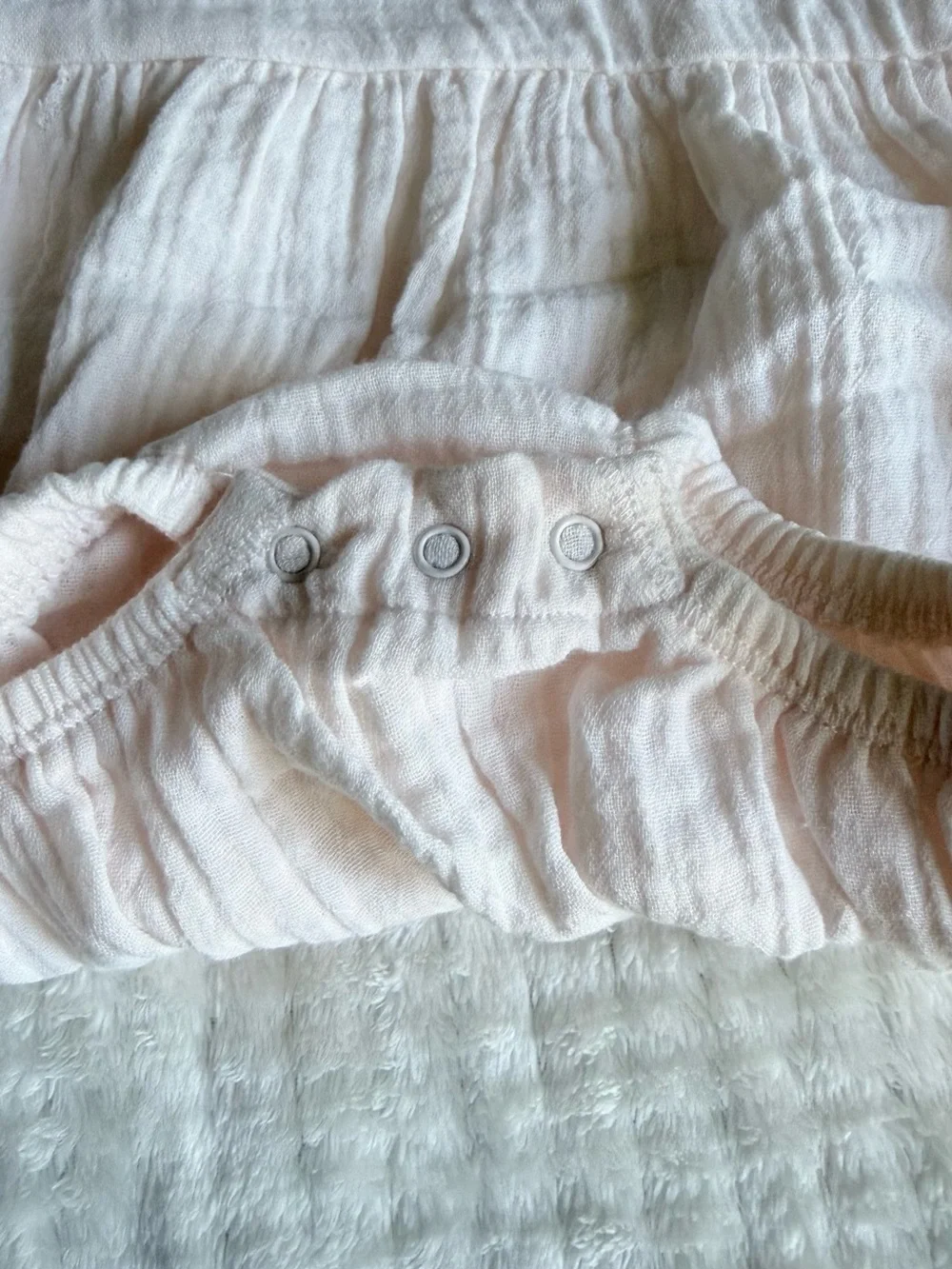 Burt's Bees Baby Pale Pink Peter Pan Collar Romper